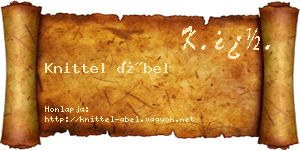 Knittel Ábel névjegykártya